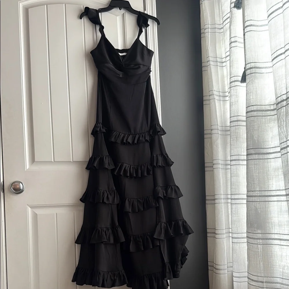 Altar’d State Black Ruffle Dress - Picture 1 of 6